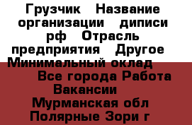 Грузчик › Название организации ­ диписи.рф › Отрасль предприятия ­ Другое › Минимальный оклад ­ 13 500 - Все города Работа » Вакансии   . Мурманская обл.,Полярные Зори г.